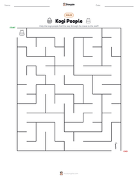Kogi People printable worksheet preview
