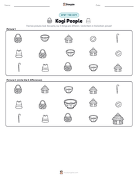 Kogi People printable worksheet preview