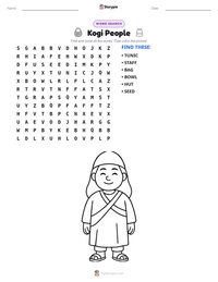 Kogi People printable worksheet preview