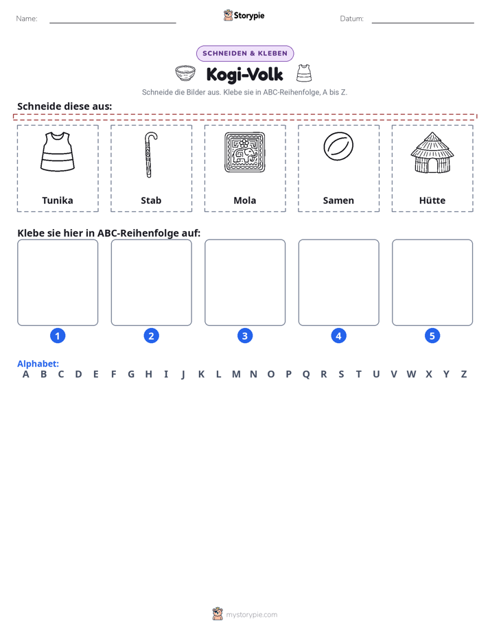 Schneiden & Einfügen Alphabet