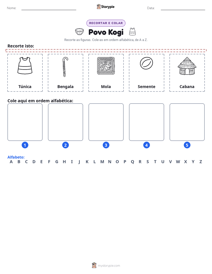 Recortar & Colar Alfabeto