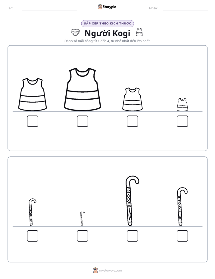 Thứ Tự Kích Thước
