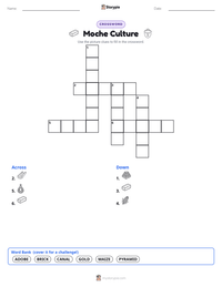 Moche Culture printable worksheet preview