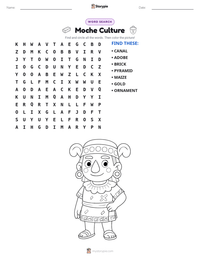 Moche Culture printable worksheet preview