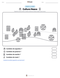 Aperçu de la feuille de travail imprimable Culture Nazca