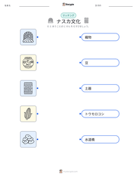 ナスカ文化 の印刷可能ワークシートプレビュー