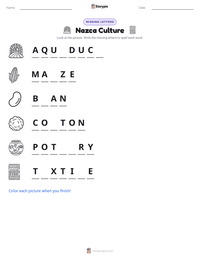 Nazca Culture printable worksheet preview