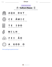 Prévia da folha de atividades imprimível Cultura Nazca