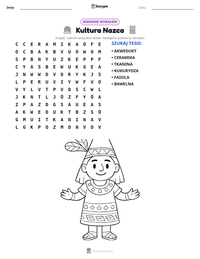 Podgląd drukowalnego arkusza ćwiczeń Kultura Nazca