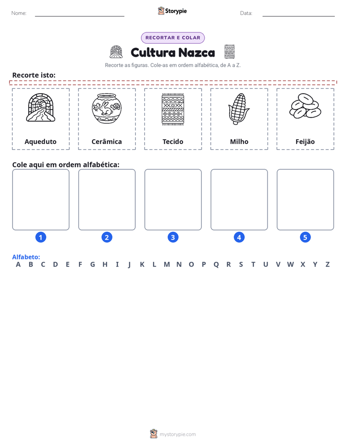 Recortar & Colar Alfabeto