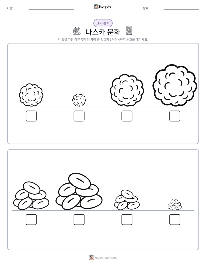 크기 순서