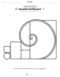 Vista previa de la hoja de trabajo imprimible de Sucesión de Fibonacci