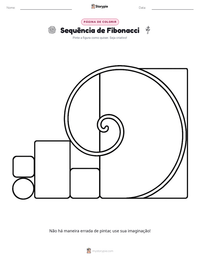 Prévia da folha de atividades imprimível Sequência de Fibonacci