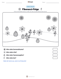 Fibonacci-Folge druckbare Arbeitsblatt Vorschau