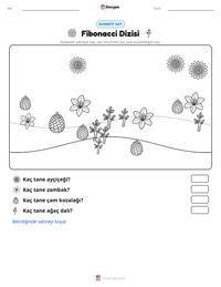 Fibonacci Dizisi yazdırılabilir çalışma sayfası önizlemesi