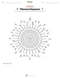 Fibonacci Sequence printable worksheet preview