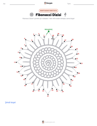 Fibonacci Dizisi yazdırılabilir çalışma sayfası önizlemesi