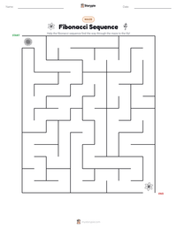 Fibonacci Sequence printable worksheet preview