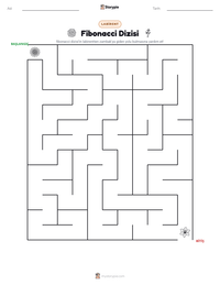 Fibonacci Dizisi yazdırılabilir çalışma sayfası önizlemesi