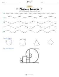 Fibonacci Sequence printable worksheet preview
