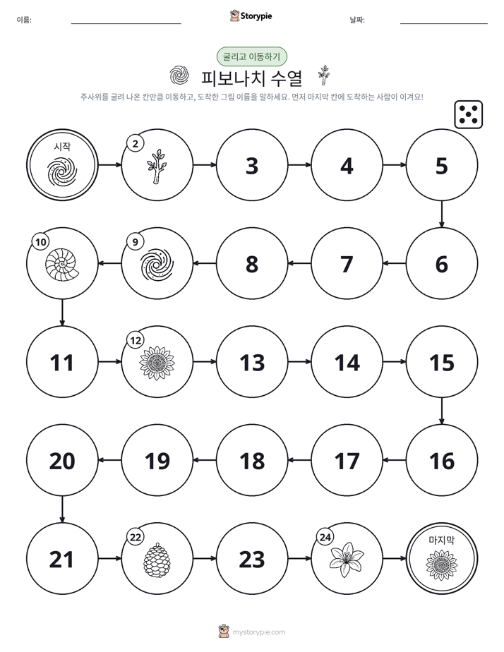 주사위 굴리고 이동하기 게임