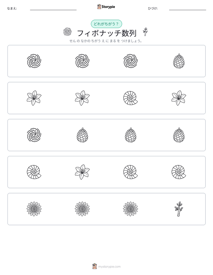 異なるものを見つけよう