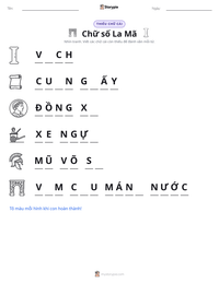 Xem trước tài liệu in sẵn Chữ số La Mã