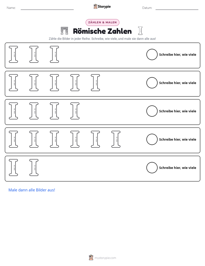Zählen & Ausmalen