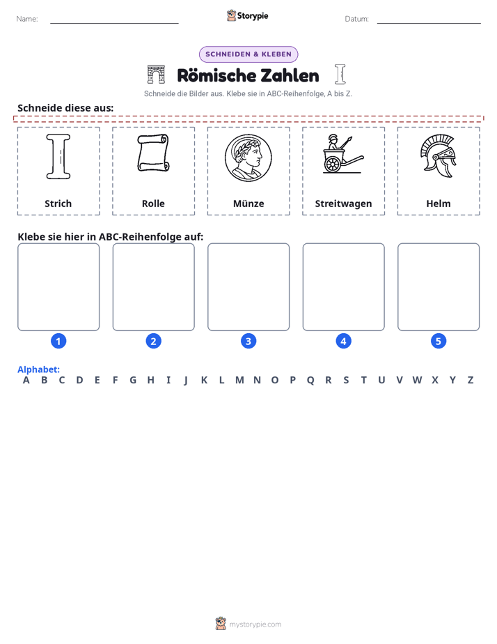 Schneiden & Einfügen Alphabet