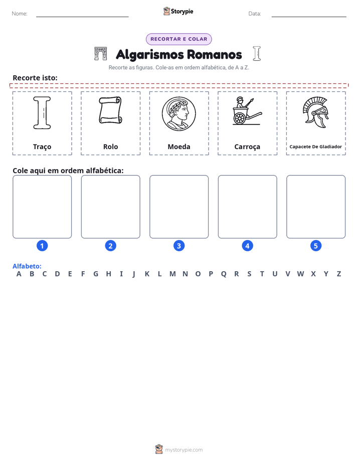Recortar & Colar Alfabeto