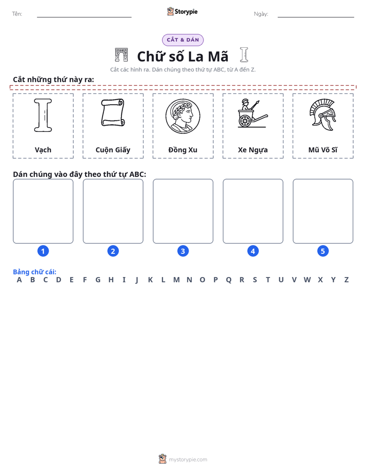 Cắt & Dán Chữ Cái