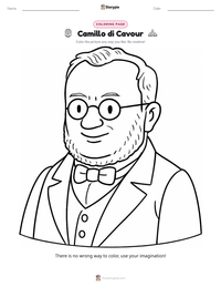 Camillo di Cavour printable worksheet preview