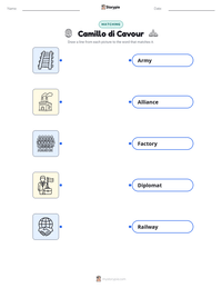 Camillo di Cavour printable worksheet preview