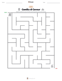 Camillo di Cavour printable worksheet preview
