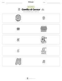 Camillo di Cavour printable worksheet preview
