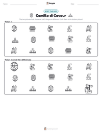 Camillo di Cavour printable worksheet preview