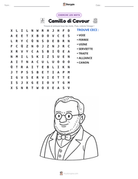 Aperçu de la feuille de travail imprimable Camillo di Cavour
