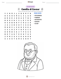 Camillo di Cavour afdrukbare werkblad voorbeeld
