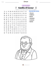 Prévia da folha de atividades imprimível Camillo di Cavour