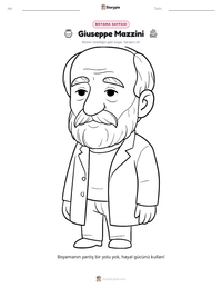 Giuseppe Mazzini yazdırılabilir çalışma sayfası önizlemesi