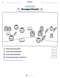 Giuseppe Mazzini printable worksheet preview