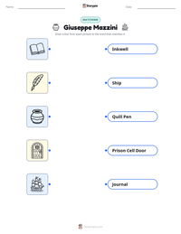 Giuseppe Mazzini printable worksheet preview