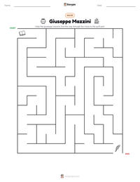 Giuseppe Mazzini printable worksheet preview