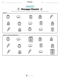 Giuseppe Mazzini printable worksheet preview