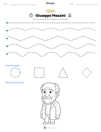 Giuseppe Mazzini printable worksheet preview