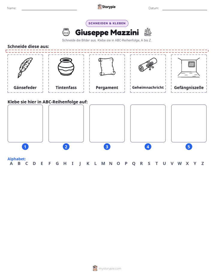 Schneiden & Einfügen Alphabet