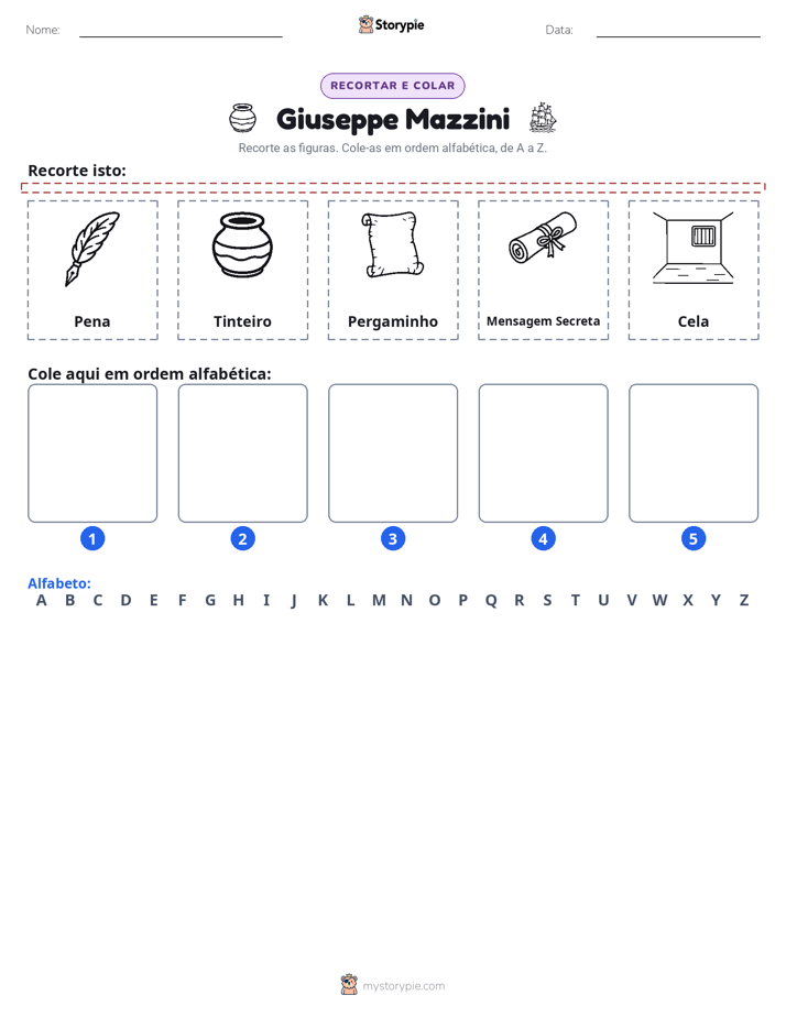 Recortar & Colar Alfabeto