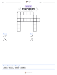Luigi Galvani printable worksheet preview