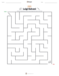 Luigi Galvani printable worksheet preview