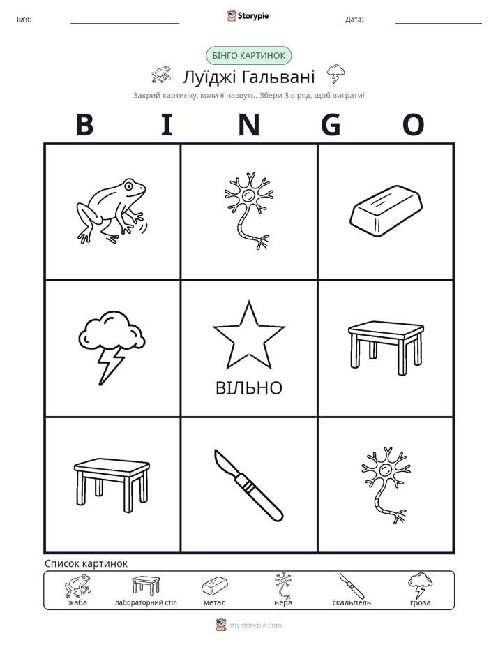 Бінго з Малюнками